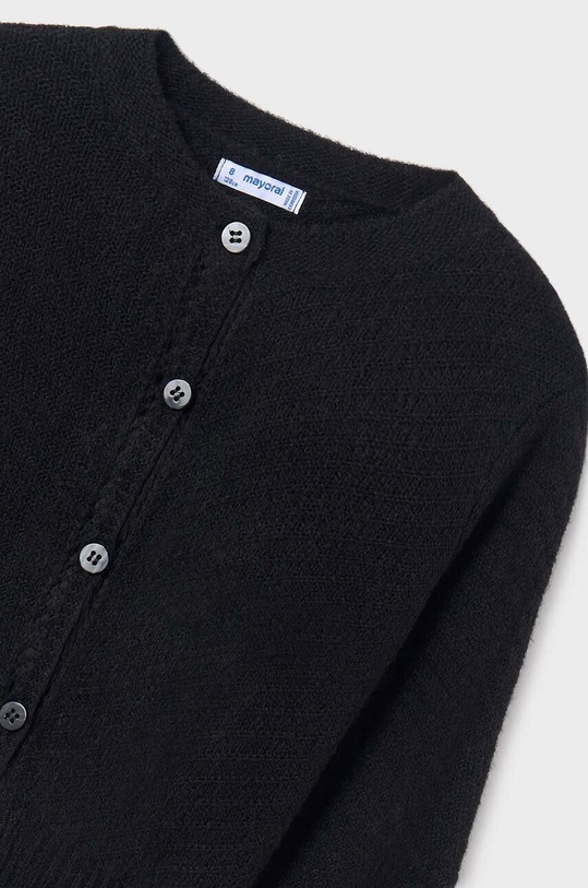 Dziewczynka Mayoral kardigan z domieszką wełny dziecięcy 7311.8A.Junior.9BYX czarny