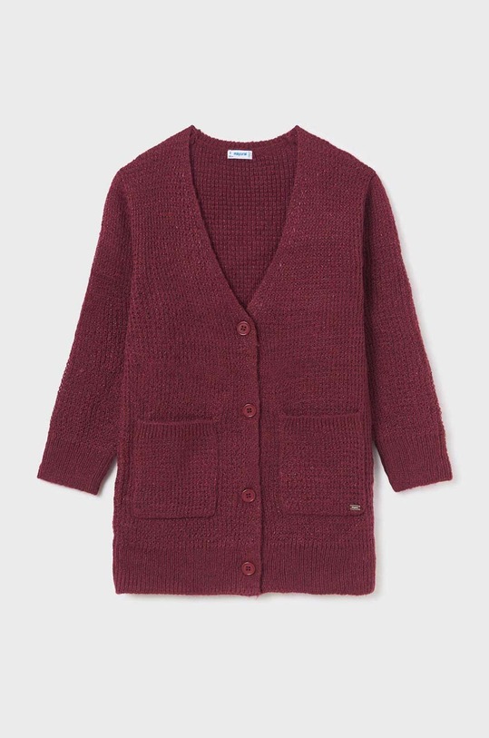 Mayoral gyerekkardigán gyapjúkeverékből burgundia 7313.8D.Junior.9BYX