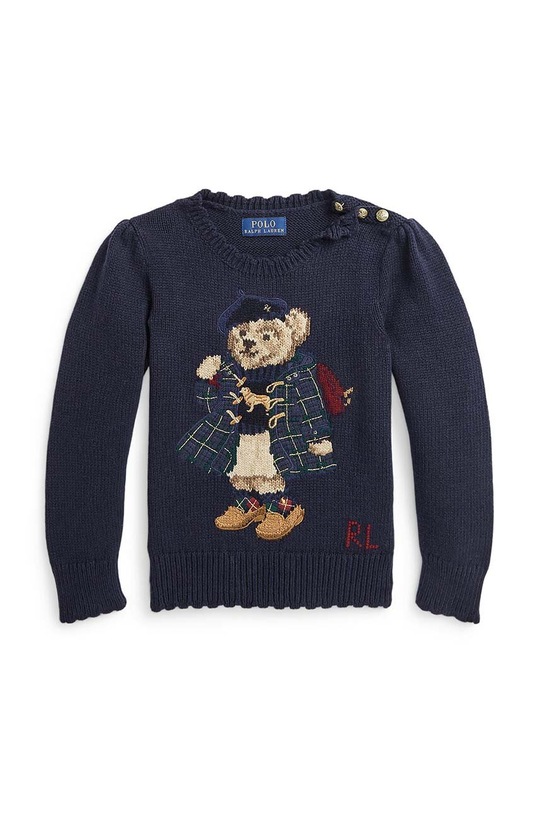 Dětský bavlněný svetr Polo Ralph Lauren tenká černá 312916538001