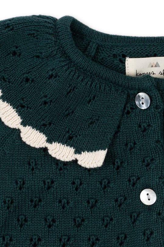 Konges Sløjd cardigan copii verde KS6412