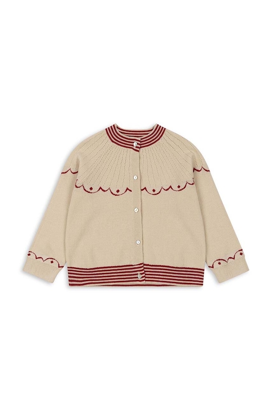 Dětský bavlněný kardigan Konges Sløjd KS6515 béžová AW23