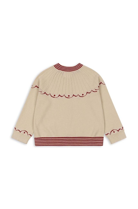 DÍVKA Dětský bavlněný kardigan Konges Sløjd KS6515 béžová