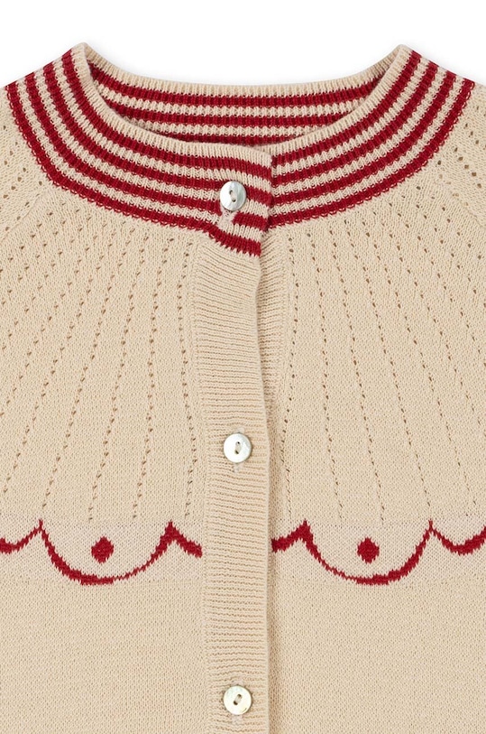 Dětský bavlněný kardigan Konges Sløjd béžová KS6515