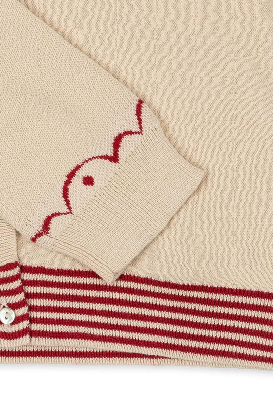 Dětský bavlněný kardigan Konges Sløjd KS6515 béžová