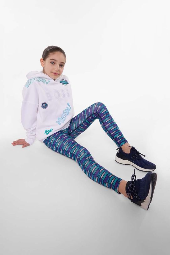 Detská mikina BOSS s kapucňou biela J50896.162.174