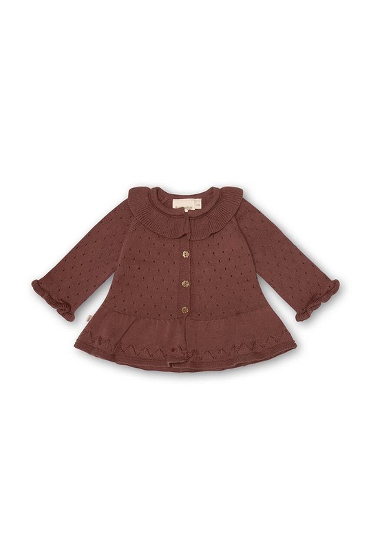 Pamučni kardigan za bebe That's mine Pile Cardigan 22221 bez uzorka smeđa 022221