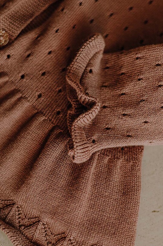 Дитячий бавовняний кардиган That's mine 022221 Pile Cardigan 022221 коричневий AW23