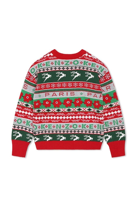 Девочка Детский свитер с примесью шерсти Kenzo Kids K15733.102.108 красный