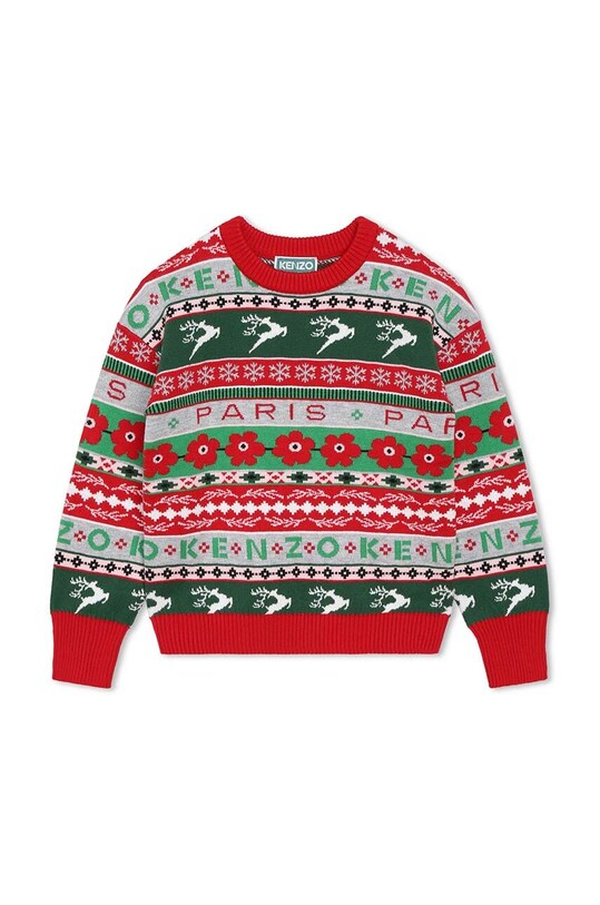 Παιδικό πουλόβερ από μείγμα μαλλιού Kenzo Kids K15733.114.150 κόκκινο AW23