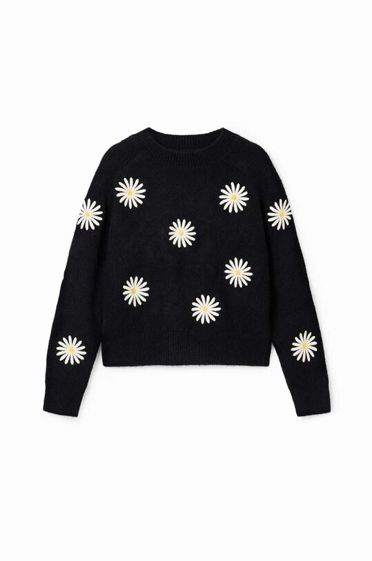 Desigual sweter z domieszką wełny dziecięcy 23WGJF01 czarny AW23