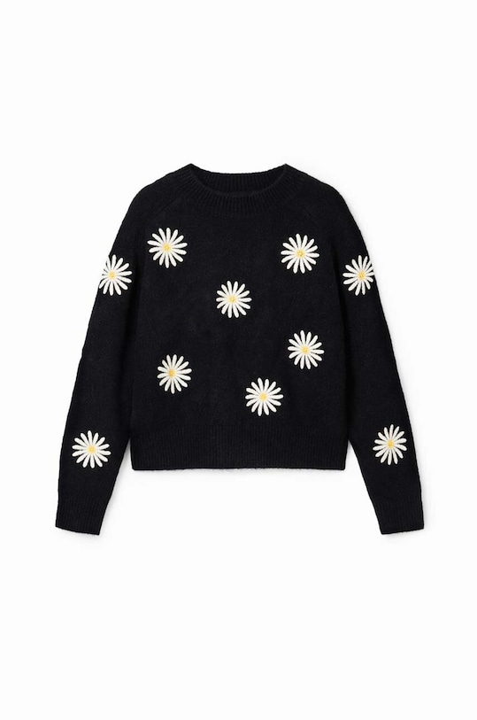 Desigual pulover pentru copii din amestec de lana 23WGJF01 negru AW23