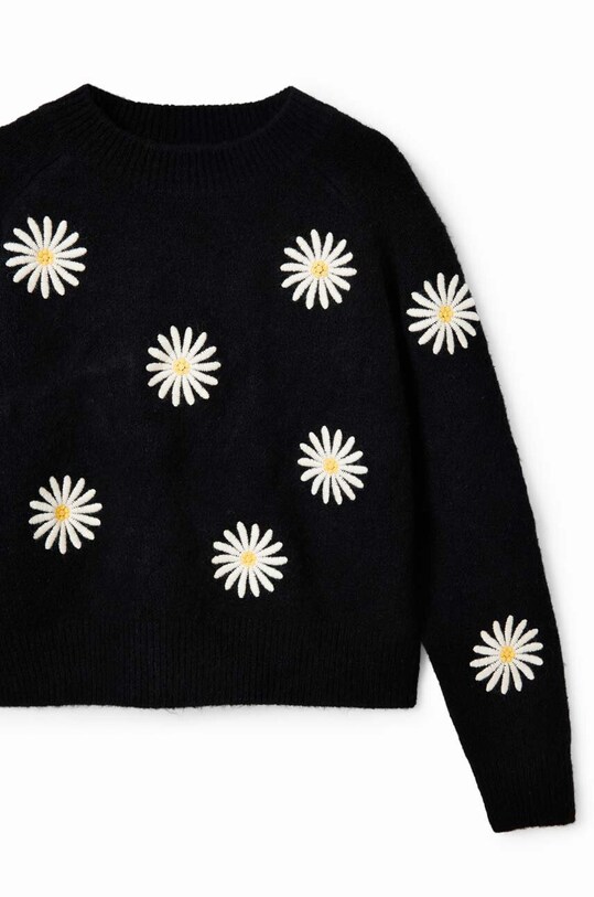 Desigual sweter z domieszką wełny dziecięcy czarny 23WGJF01