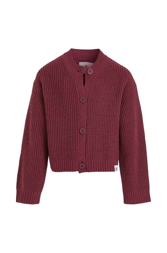 Calvin Klein Jeans kardigan dziecięcy IG0IG02215.9BYX bordowy AW23