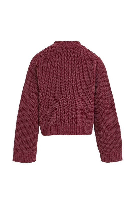 Dziewczynka Calvin Klein Jeans kardigan dziecięcy IG0IG02215.9BYX bordowy