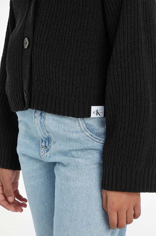 Calvin Klein Jeans kardigan dziecięcy IG0IG02215.9BYX czarny