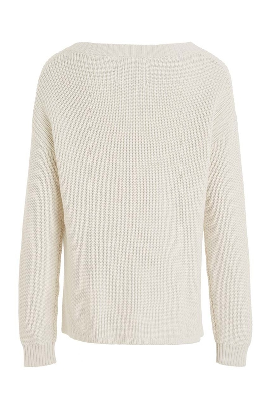 Dievča Detský bavlnený sveter Calvin Klein Jeans IG0IG02259.9BYX béžová