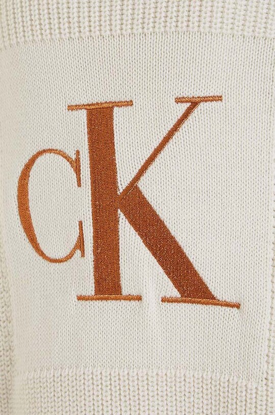Παιδικό βαμβακερό πουλόβερ Calvin Klein Jeans μπεζ IG0IG02259.9BYX