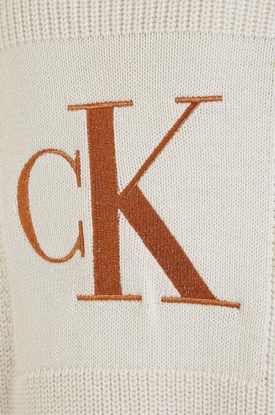 Detský bavlnený sveter Calvin Klein Jeans béžová IG0IG02259.9BYX