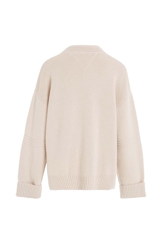 Dziewczynka Tommy Hilfiger sweter bawełniany dziecięcy KG0KG07626.104.122.9BYX beżowy