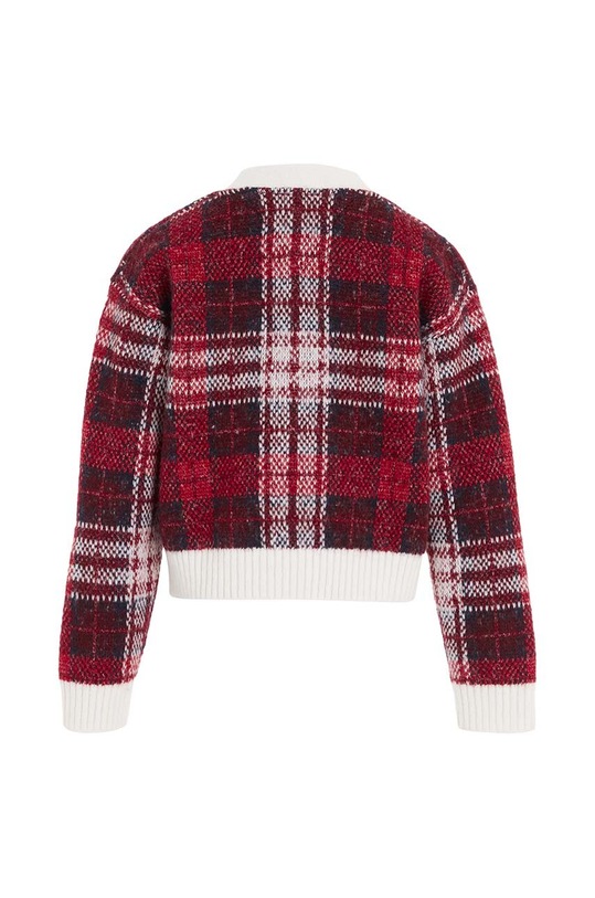 Dziewczynka Tommy Hilfiger kardigan z domieszką wełny dziecięcy KG0KG07635.116.122.9BYX czerwony