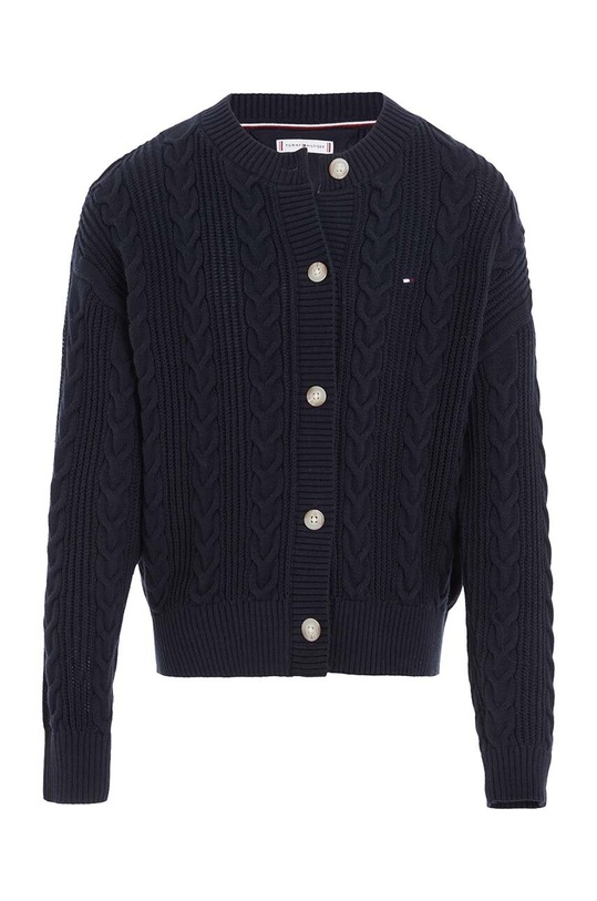 Tommy Hilfiger kardigan bawełniany KG0KG07628.128.176.9BYX czarny AW23