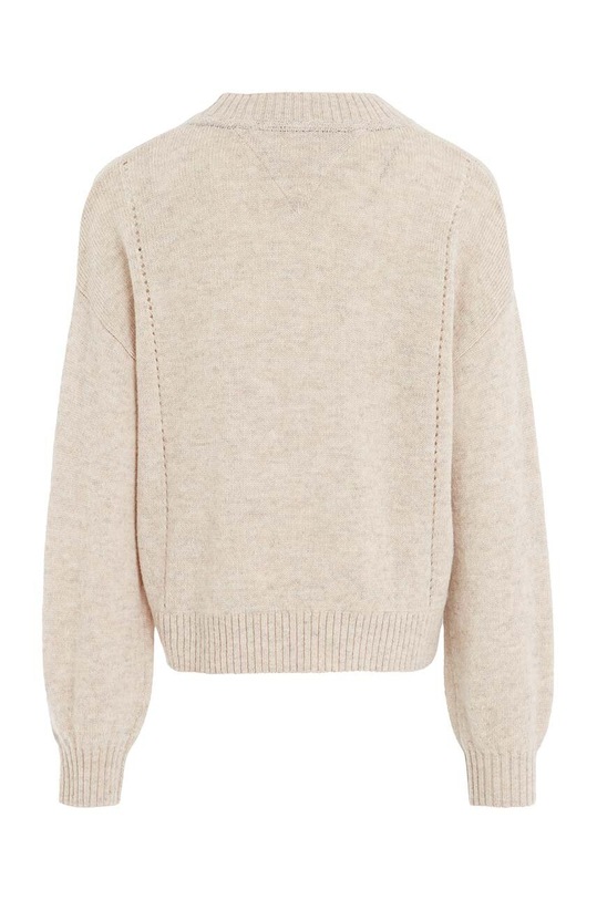 Fete Tommy Hilfiger pulover de lână pentru copii KG0KG07801.74.122.9BYX bej