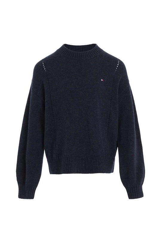 Tommy Hilfiger pulover de lână pentru copii KG0KG07801.128.176.9BYX bleumarin AW23