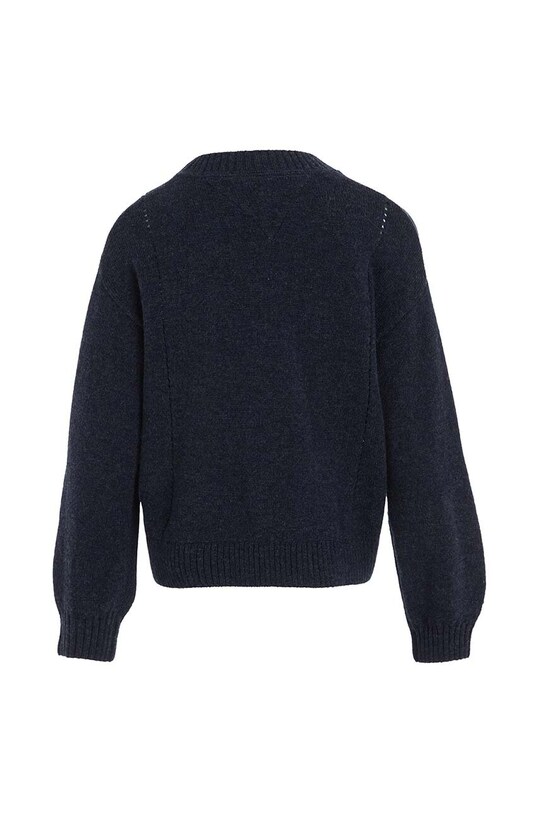 Fete Tommy Hilfiger pulover de lână pentru copii KG0KG07801.128.176.9BYX bleumarin