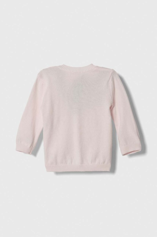 United Colors of Benetton pulover din bumbac pentru bebeluși 102CB100N.W.SEASONAL roz AW23