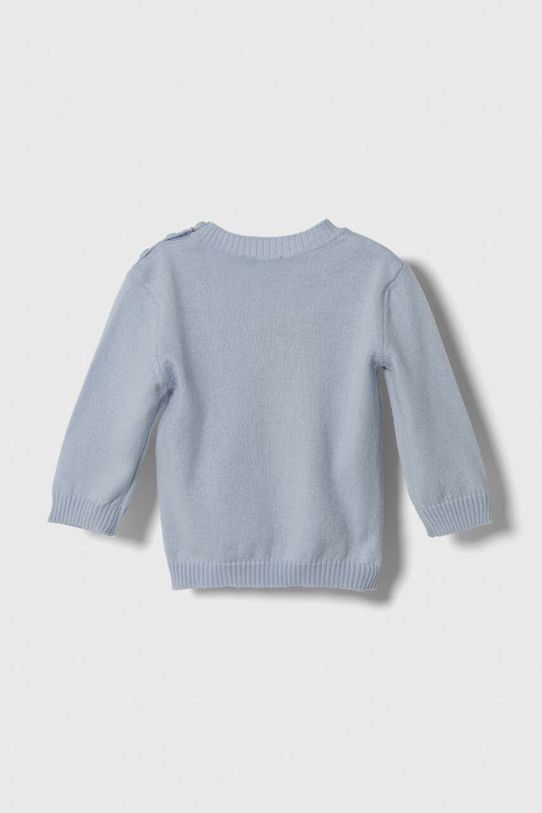 Бавовняний светр для немовлят United Colors of Benetton 102CB100N.W.SEASONAL блакитний AW23
