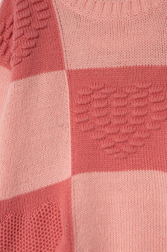 Dievča Detský sveter s prímesou vlny United Colors of Benetton 1076H1018.P.SEASONAL ružová