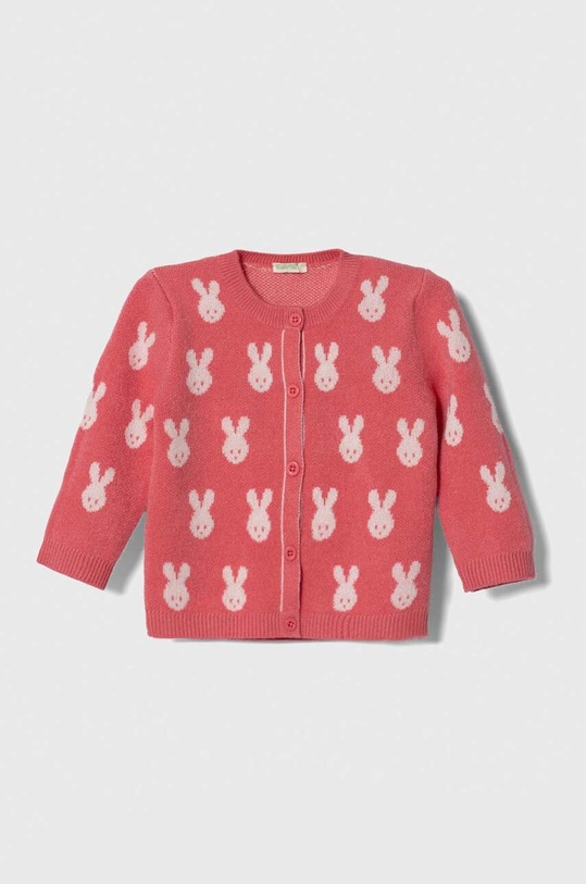 Kojenecký kardigan United Colors of Benetton tenká růžová 115JB500H.W.SEASONAL
