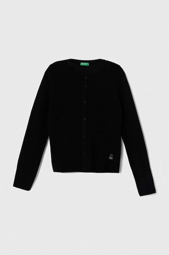 Dětský vlněný kardigan United Colors of Benetton směs černá 1244C500F.G.SEASONAL