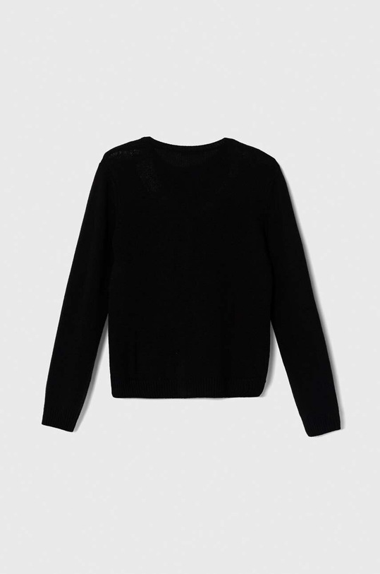 Dětský vlněný kardigan United Colors of Benetton 1244C500F.G.SEASONAL černá AW23