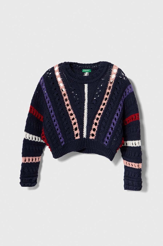 Detský sveter United Colors of Benetton tenká tmavomodrá 17CFQ104G.G.SEASONAL