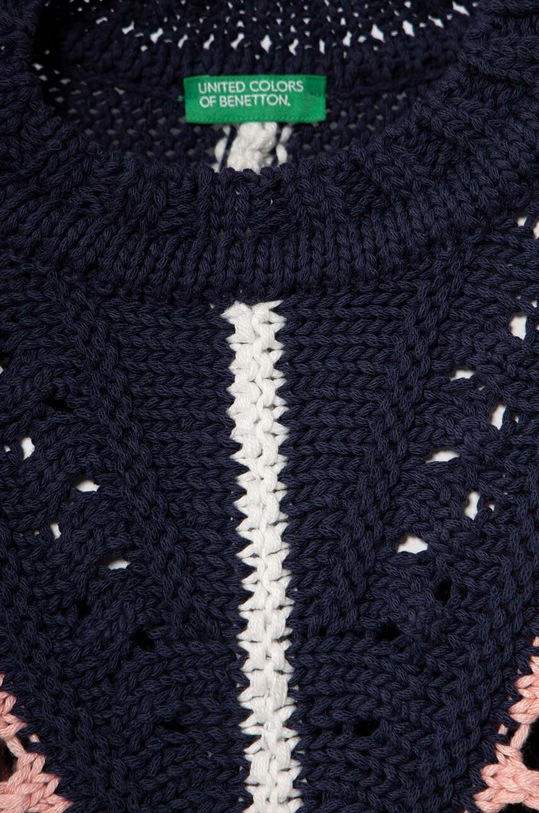 Dievča Detský sveter United Colors of Benetton 17CFQ104G.G.SEASONAL tmavomodrá