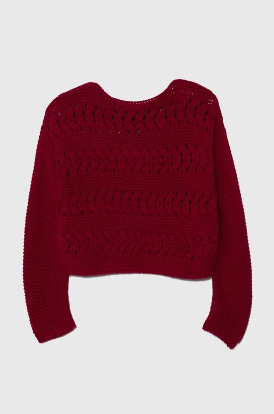 United Colors of Benetton pulover pentru copii din amestec de lana uni roz 1276C104F.G.SEASONAL