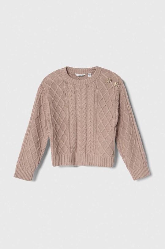 Παιδικό πουλόβερ από μείγμα μαλλιού Guess με μείγμα μαλλιού καφέ J3BR11.Z37L1.9BYX