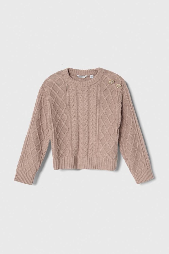 Dječji pulover s postotkom vune Guess bez uzorka smeđa J3BR11.Z37L1.9BYX