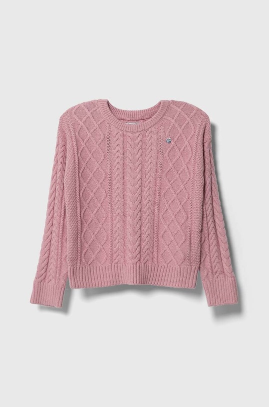 Παιδικό πουλόβερ από μείγμα μαλλιού Guess λεπτό ροζ K3BR07.Z37L1.9BYX