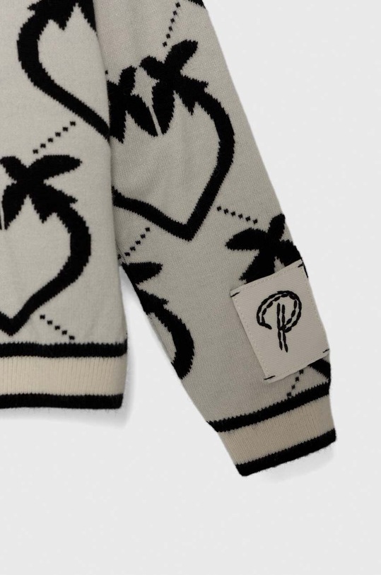 Dziewczynka Pinko Up kardigan dziecięcy F3PIBGCA144 beżowy