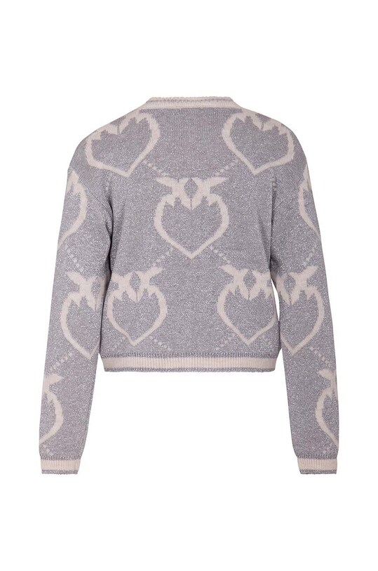 Детский свитер с примесью шерсти Pinko Up F3PIJGJP225 серый AW23