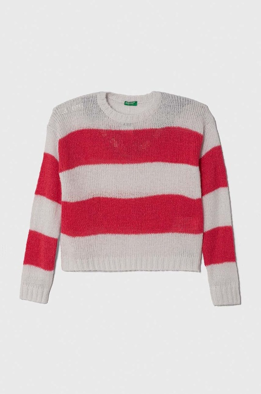 United Colors of Benetton sweter z domieszką wełny dziecięcy z domieszką wełny różowy 126QQ104P.G.SEASONAL