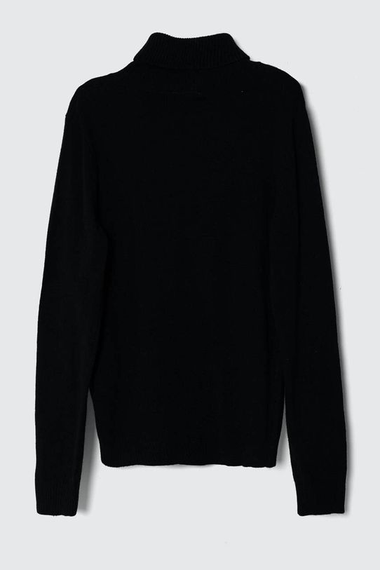 Дитячий светр з домішкою вовни United Colors of Benetton 16AZC200G.G.SEASONAL чорний AW23