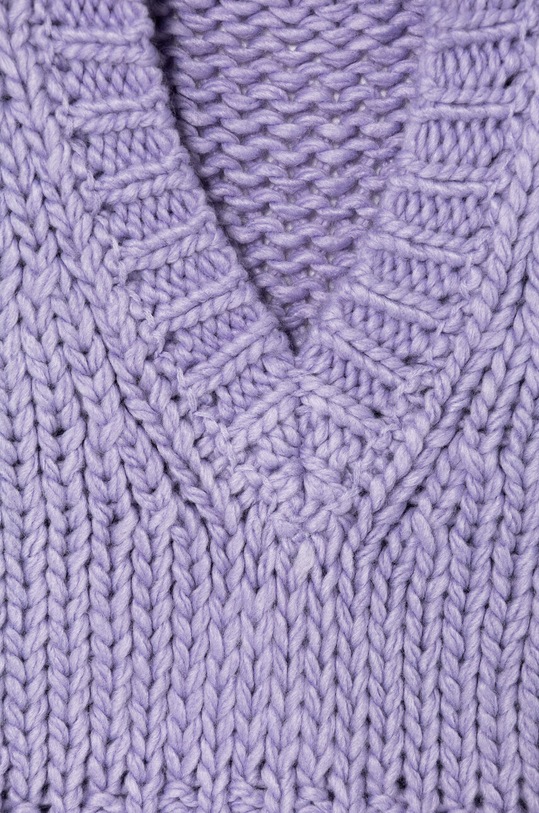 Dziewczynka United Colors of Benetton kamizelka z domieszką wełny 125HC400C.G.G.SEASONAL fioletowy