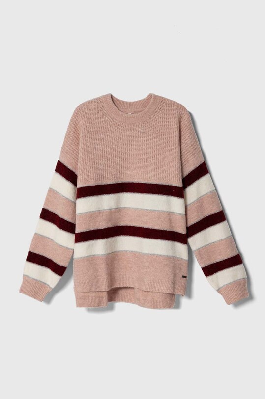 Sveter s prímesou vlny Pepe Jeans s prímesou vlny burgundské PG701073