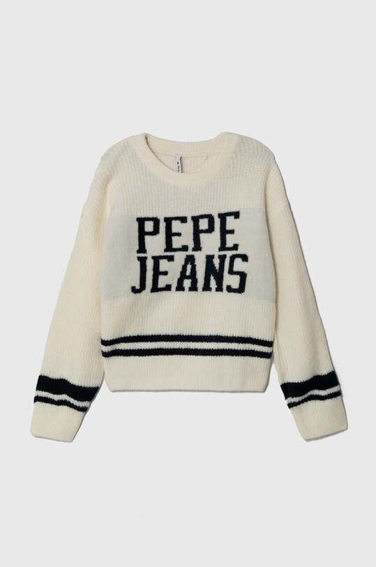 Дитячий светр з домішкою вовни Pepe Jeans з додаванням вовни бежевий PG701068