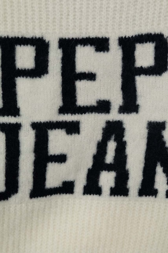Dziewczynka Pepe Jeans sweter z domieszką wełny dziecięcy PG701068 beżowy