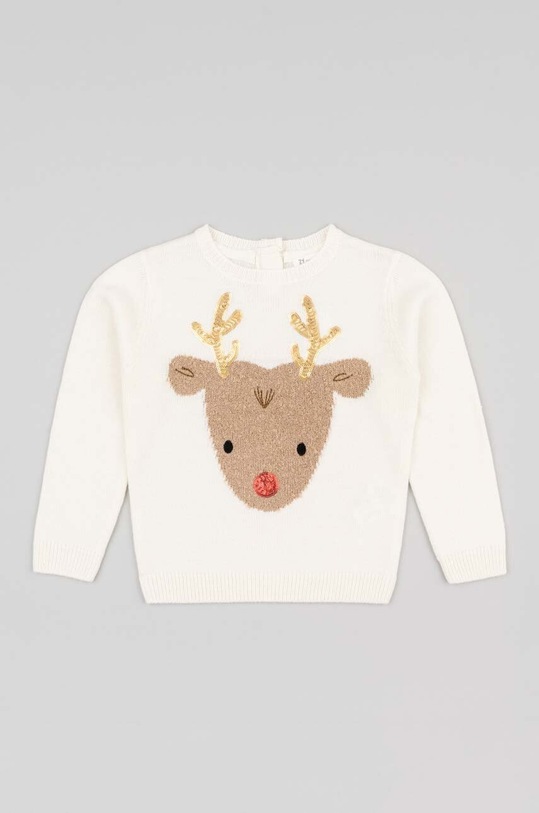 zippy sweter dziecięcy drobny wzór beżowy 3105626801