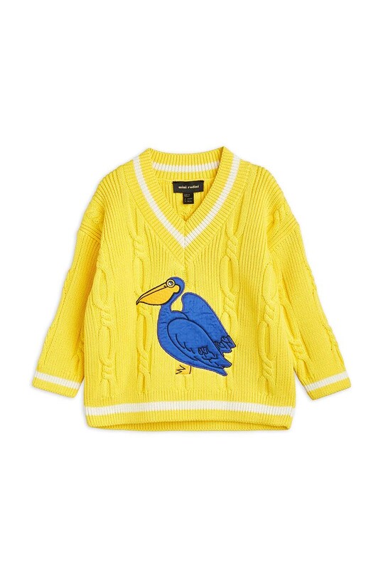 Mini Rodini pulover de bumbac pentru copii 2362010823 galben AW23